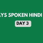 Day 3 Spoken Hindi Class through Tamil